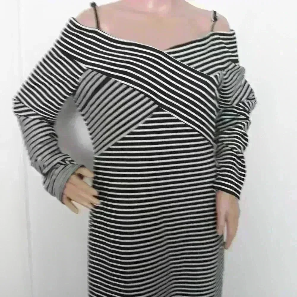 Guess Los Angeles sexy party/cocktail wedding stripe dress Size 14 - Picture 2 of 7